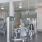 Large well lit fitness center 